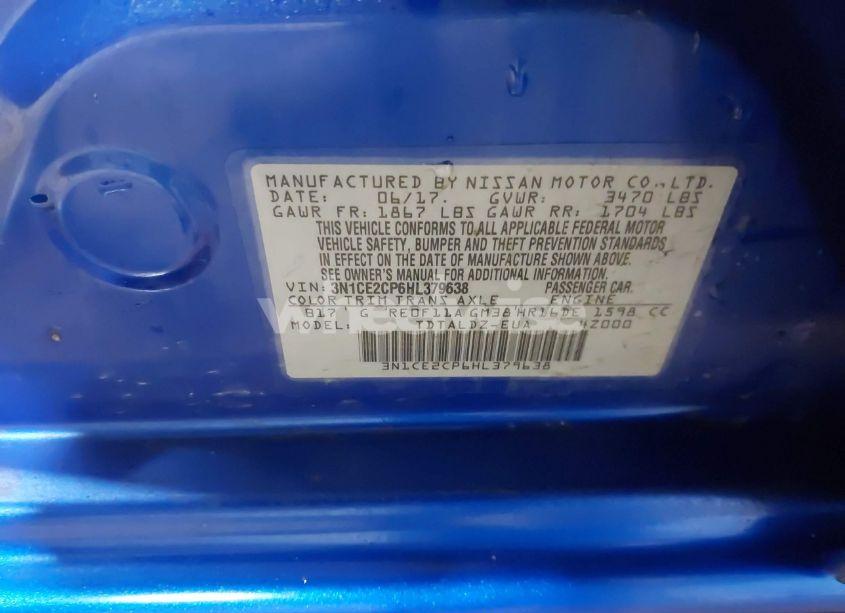 Photo 9 of 2017 Nissan Versa NOTE SV (VIN 3N1CE2CP6HL379638)