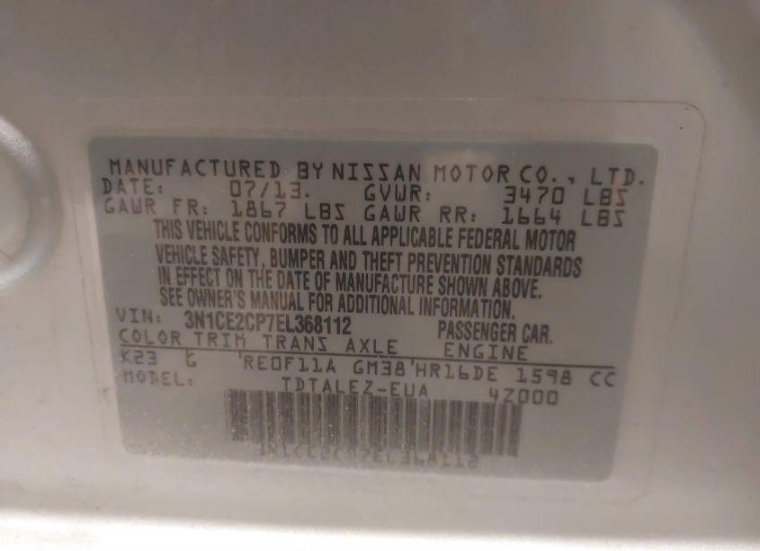 Photo 9 of 2014 Nissan Versa NOTE SV (VIN 3N1CE2CP7EL368112)