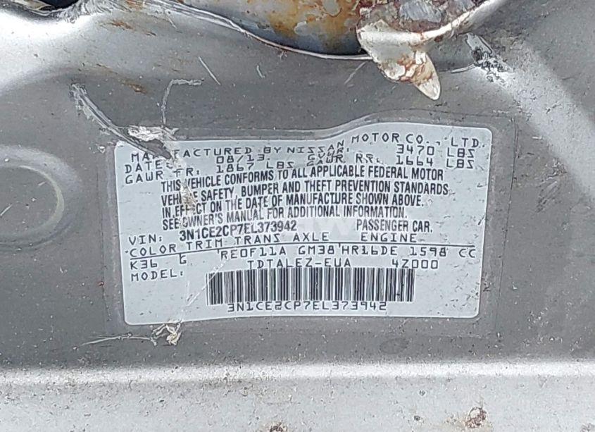 Photo 9 of 2014 Nissan Versa NOTE SV (VIN 3N1CE2CP7EL373942)