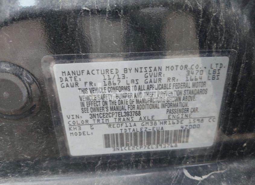 Photo 9 of 2014 Nissan Versa NOTE S (SR)/S PLUS/SV (VIN 3N1CE2CP7EL393768)