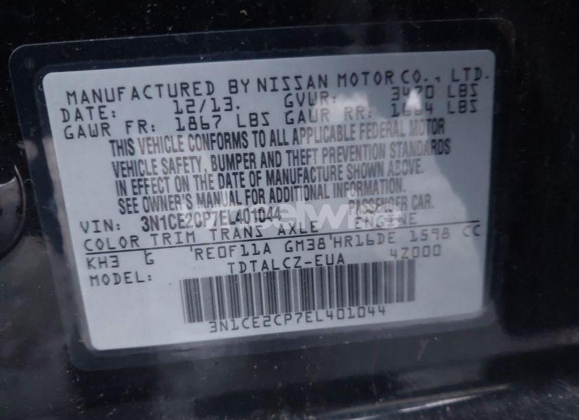 Photo 9 of 2014 Nissan Versa NOTE S PLUS (VIN 3N1CE2CP7EL401044)