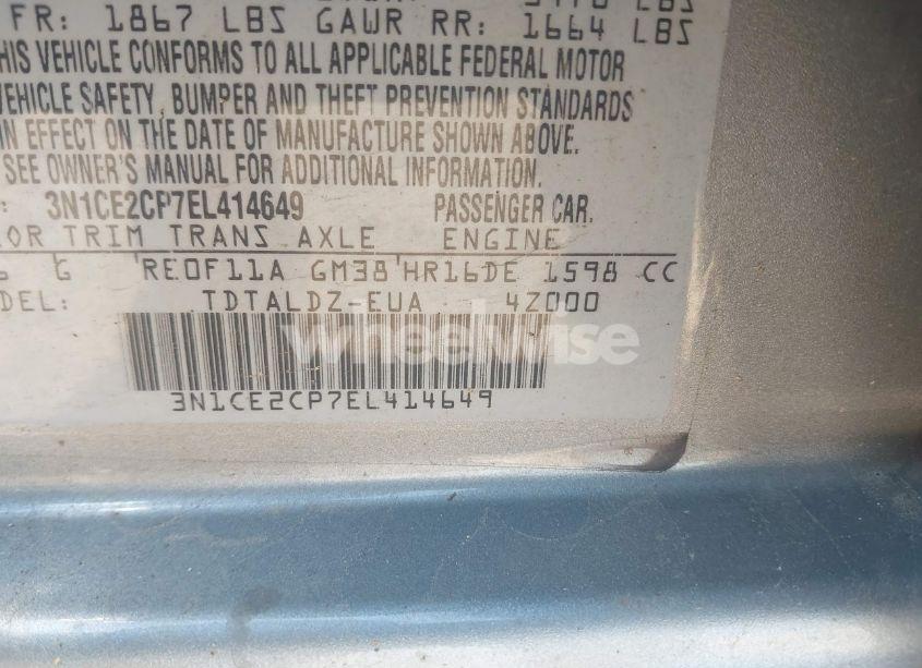 Photo 9 of 2014 Nissan Versa NOTE SV (VIN 3N1CE2CP7EL414649)