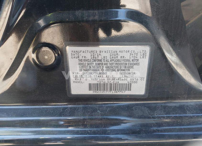 Photo 9 of 2015 Nissan Versa NOTE (VIN 3N1CE2CP7FL389947)