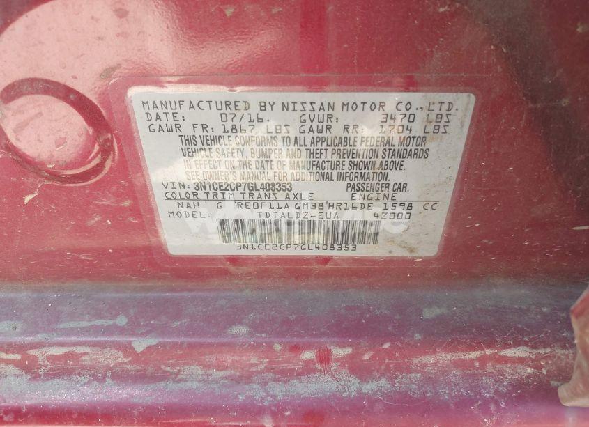 Photo 9 of 2016 Nissan Versa NOTE (VIN 3N1CE2CP7GL408353)