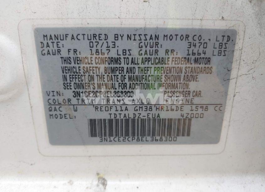 Photo 9 of 2014 Nissan Versa NOTE SV (VIN 3N1CE2CP8EL368300)