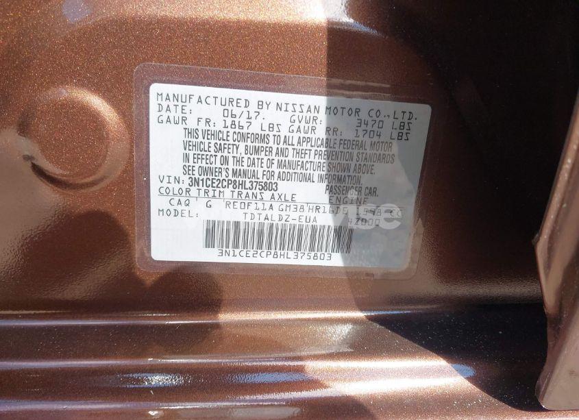 Photo 9 of 2017 Nissan Versa NOTE SV (VIN 3N1CE2CP8HL375803)