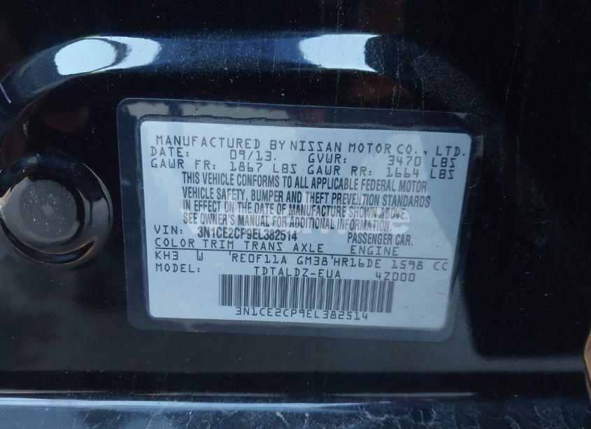 Photo 9 of 2014 Nissan Versa NOTE SV (VIN 3N1CE2CP9EL382514)