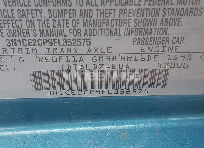 Photo 9 of 2015 Nissan Versa NOTE SV (VIN 3N1CE2CP9FL352575)