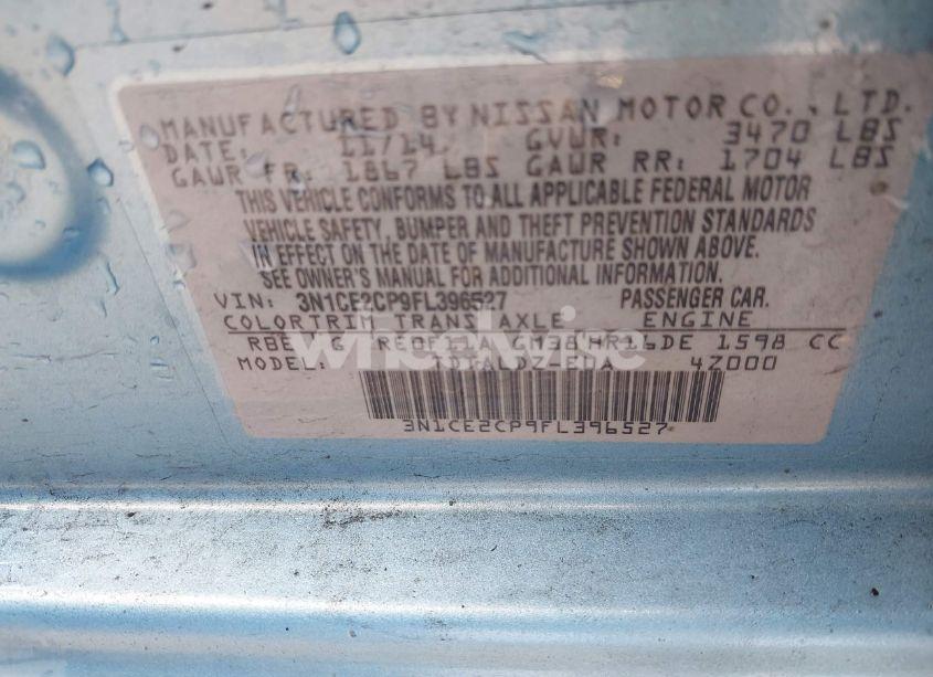 Photo 9 of 2015 Nissan Versa NOTE SV (VIN 3N1CE2CP9FL396527)