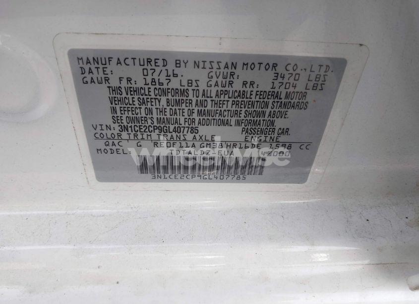 Photo 9 of 2016 Nissan Versa NOTE SV (VIN 3N1CE2CP9GL407785)