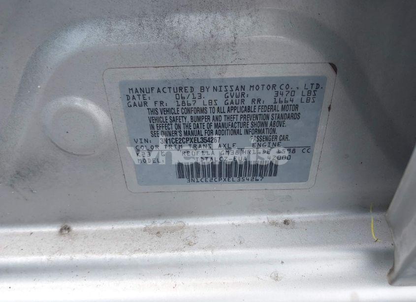 Photo 9 of 2014 Nissan Versa NOTE S PLUS (VIN 3N1CE2CPXEL354267)