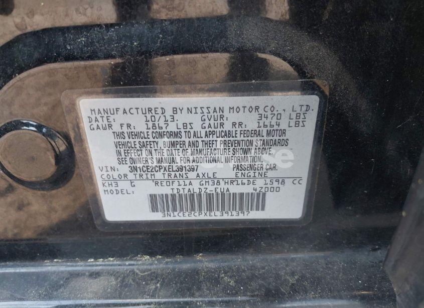 Photo 9 of 2014 Nissan Versa NOTE SV (VIN 3N1CE2CPXEL391397)