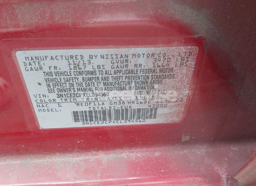 Photo 9 of 2014 Nissan Versa NOTE SV (VIN 3N1CE2CPXEL394560)