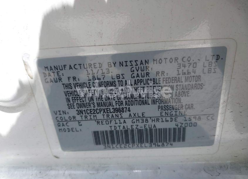 Photo 9 of 2014 Nissan Versa NOTE SV (VIN 3N1CE2CPXEL396874)