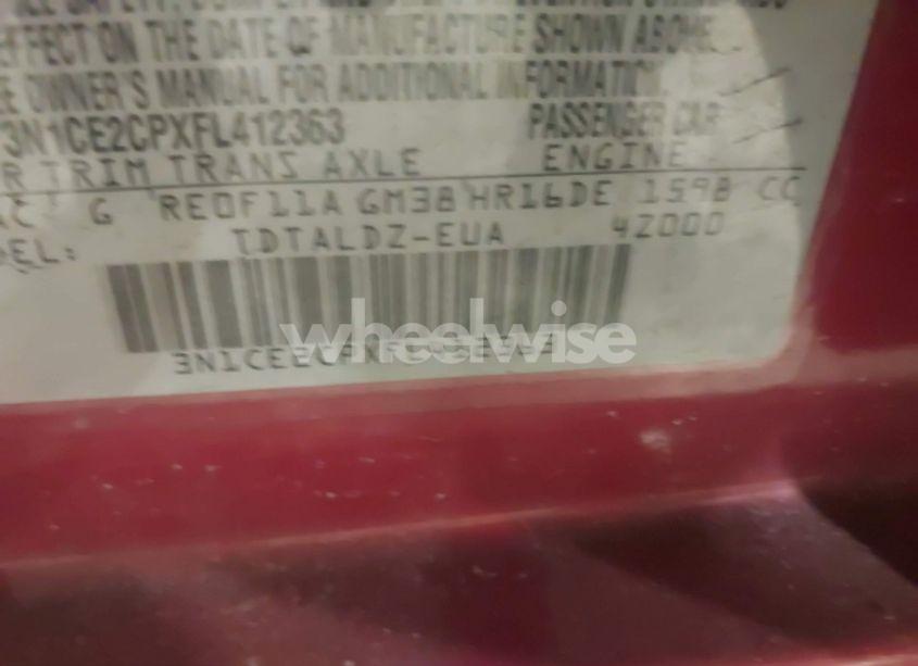 Photo 9 of 2015 Nissan Versa NOTE S (SR)/S PLUS/SL/SR/SV (VIN 3N1CE2CPXFL412363)