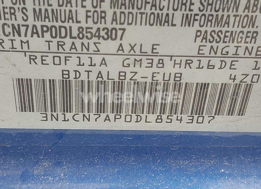 Photo 9 of 2013 Nissan Versa 1.6 SV (VIN 3N1CN7AP0DL854307)