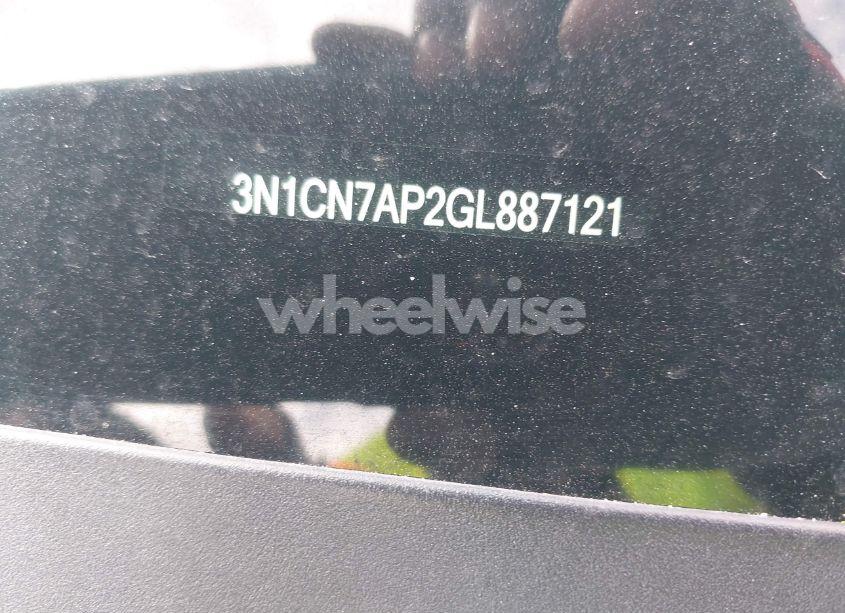 Photo 9 of 2016 Nissan Versa 1.6 S/1.6 S+/1.6 SL/1.6 SV (VIN 3N1CN7AP2GL887121)