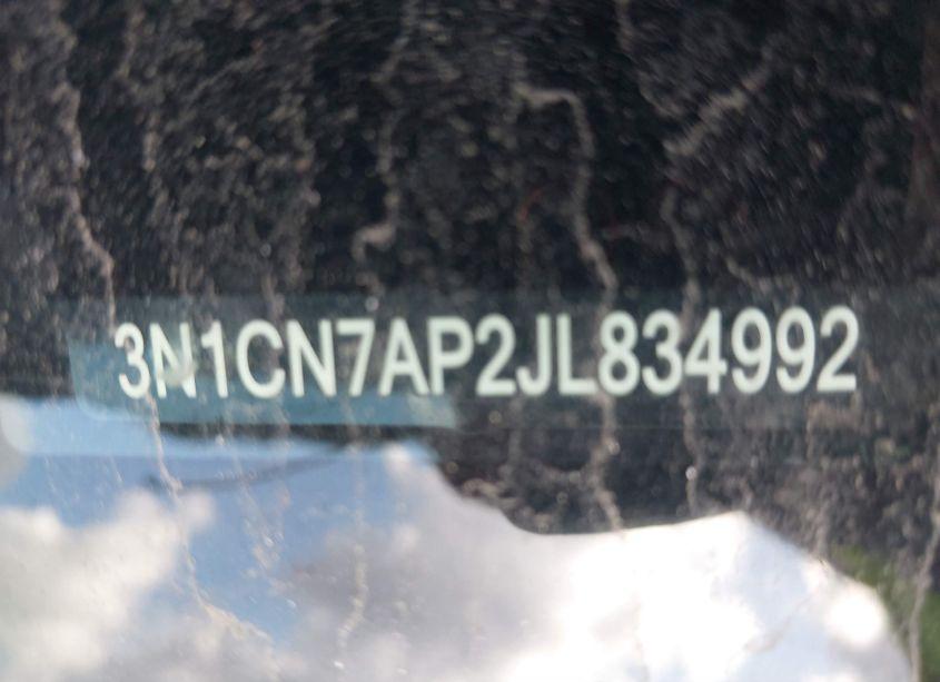 Photo 9 of 2018 Nissan Versa 1.6 SV (VIN 3N1CN7AP2JL834992)