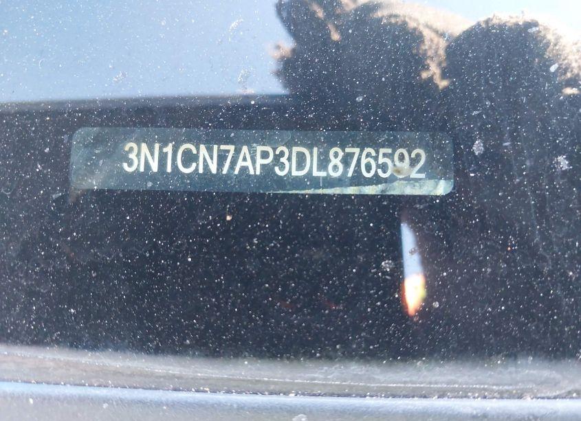 Photo 9 of 2013 Nissan Versa 1.6 SV (VIN 3N1CN7AP3DL876592)