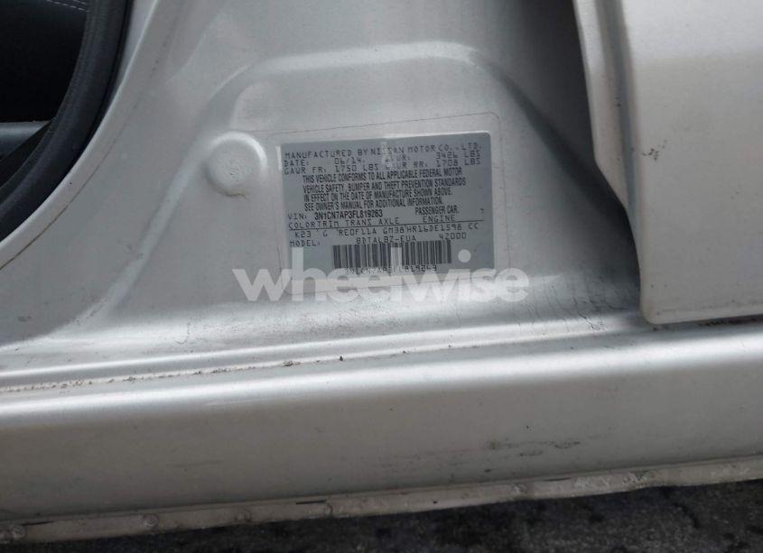 Photo 9 of 2015 Nissan Versa 1.6 S/1.6 S+/1.6 SL/1.6 SV (VIN 3N1CN7AP3FL819263)