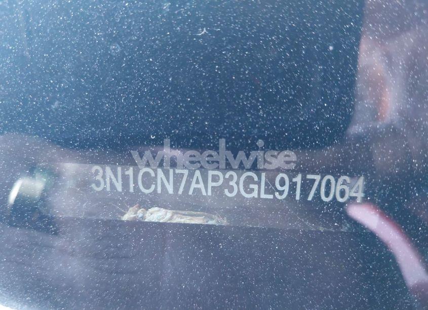 Photo 9 of 2016 Nissan Versa 1.6 S+ (VIN 3N1CN7AP3GL917064)