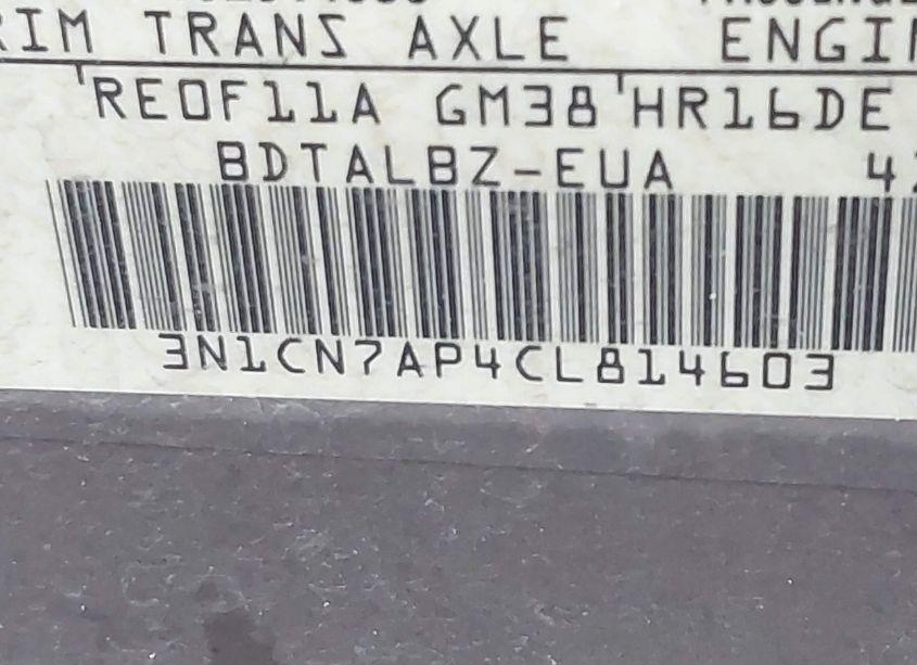 Photo 9 of 2012 Nissan Versa 1.6 SV (VIN 3N1CN7AP4CL814603)