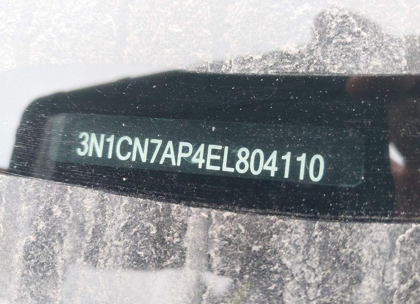 Photo 9 of 2014 Nissan Versa 1.6 SV (VIN 3N1CN7AP4EL804110)