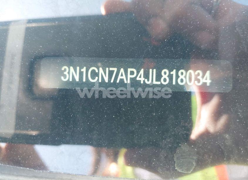 Photo 9 of 2018 Nissan Versa 1.6 S+ (VIN 3N1CN7AP4JL818034)