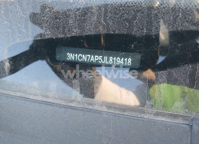 Photo 9 of 2018 Nissan Versa 1.6 S+ (VIN 3N1CN7AP5JL819418)