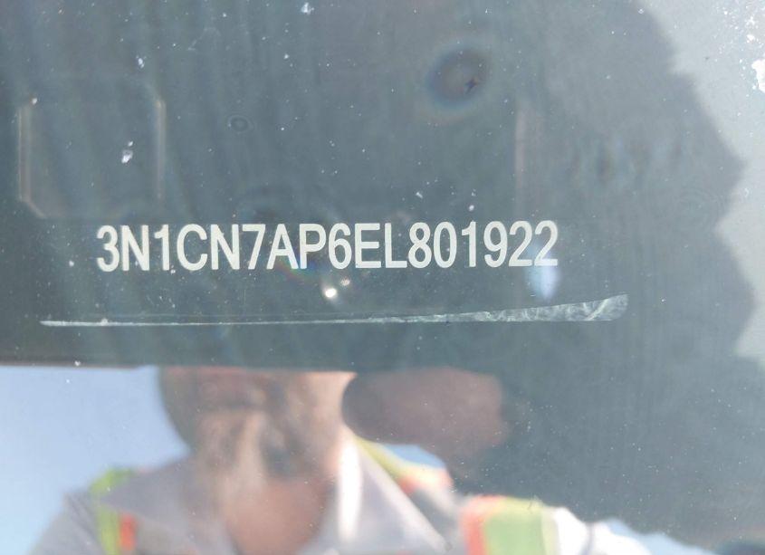 Photo 9 of 2014 Nissan Versa 1.6 SL (VIN 3N1CN7AP6EL801922)