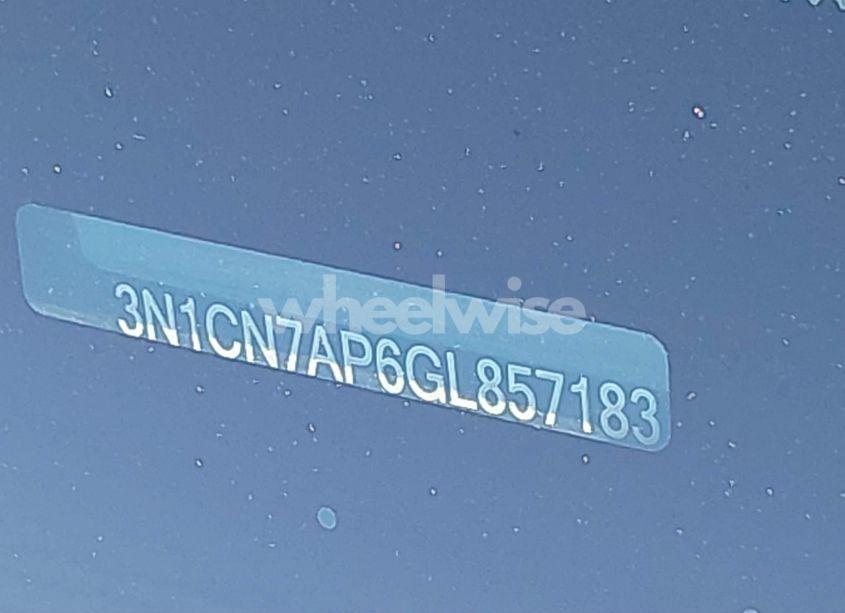 Photo 9 of 2016 Nissan Versa 1.6 S/1.6 S+/1.6 SL/1.6 SV (VIN 3N1CN7AP6GL857183)