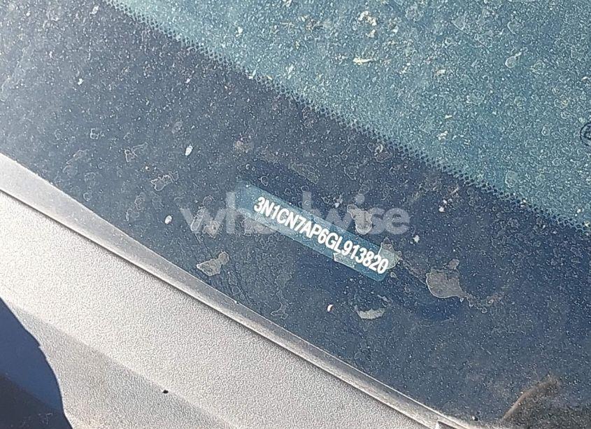 Photo 9 of 2016 Nissan Versa 1.6 S (VIN 3N1CN7AP6GL913820)