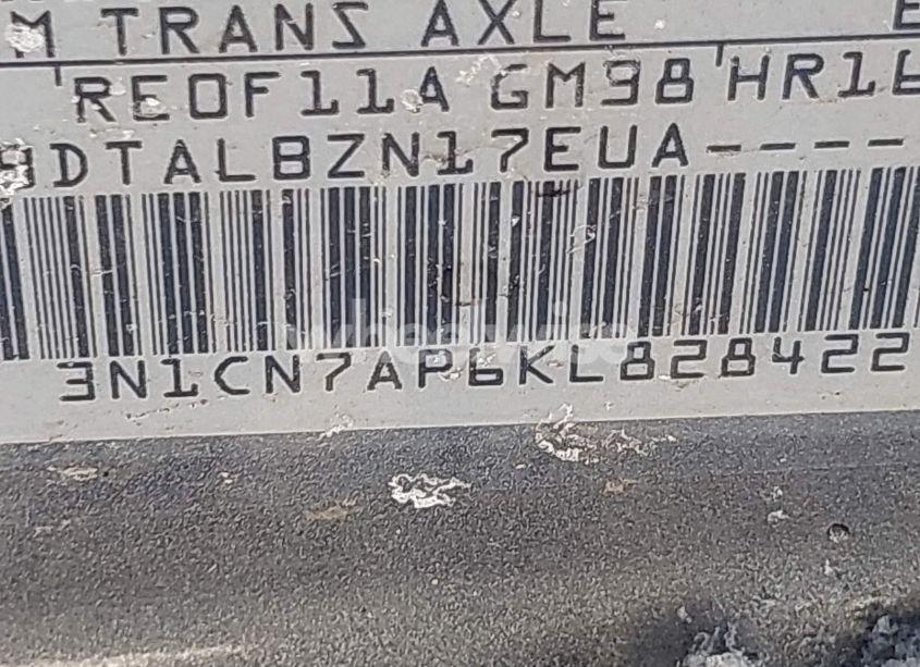 Photo 9 of 2019 Nissan Versa 1.6 SV (VIN 3N1CN7AP6KL828422)