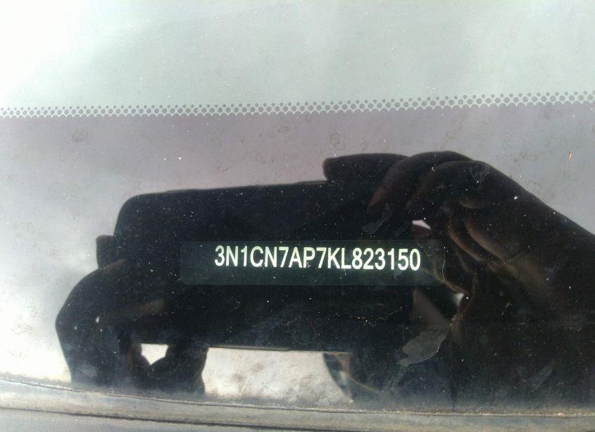 Photo 9 of 2019 Nissan Versa 1.6 S+ (VIN 3N1CN7AP7KL823150)