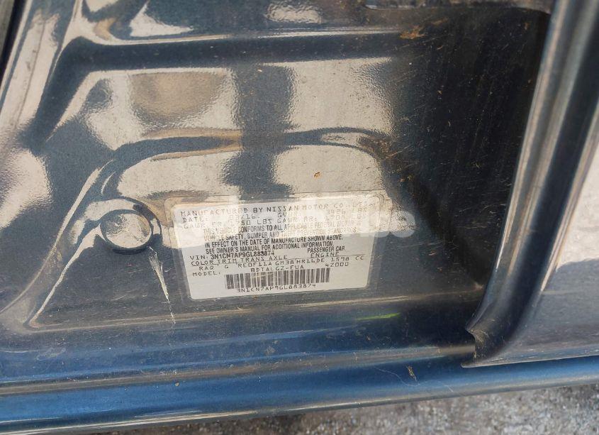 Photo 9 of 2016 Nissan Versa 1.6 SL (VIN 3N1CN7AP9GL883874)