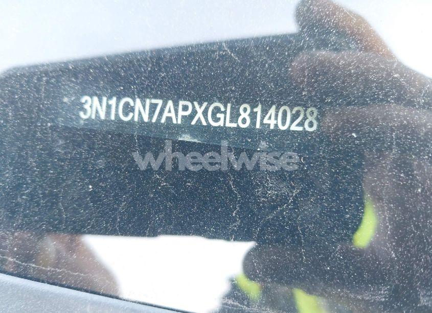 Photo 12 of 2016 Nissan Versa 1.6 S/1.6 S+/1.6 SL/1.6 SV (VIN 3N1CN7APXGL814028)