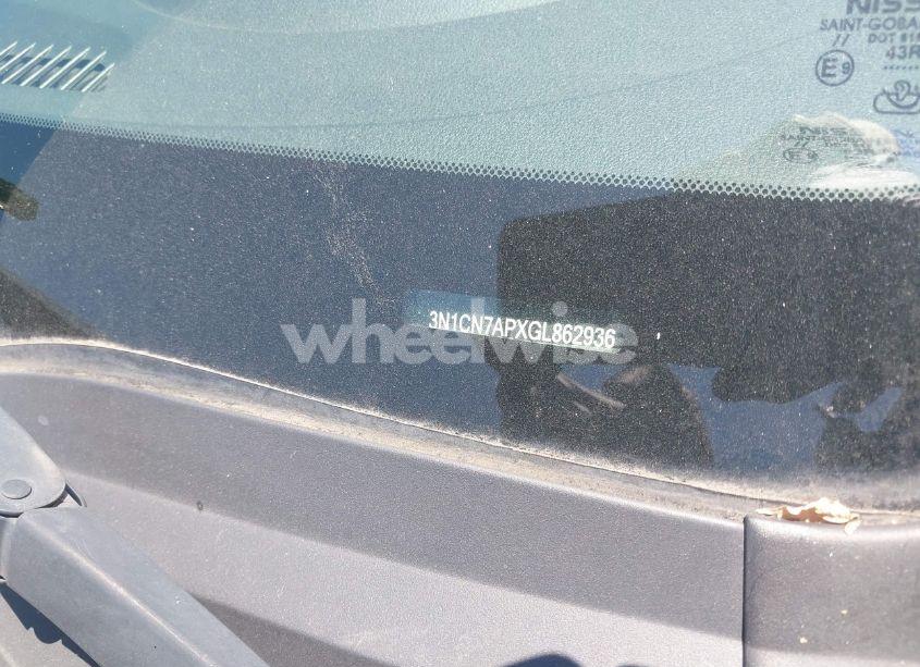 Photo 9 of 2016 Nissan Versa 1.6 S (VIN 3N1CN7APXGL862936)