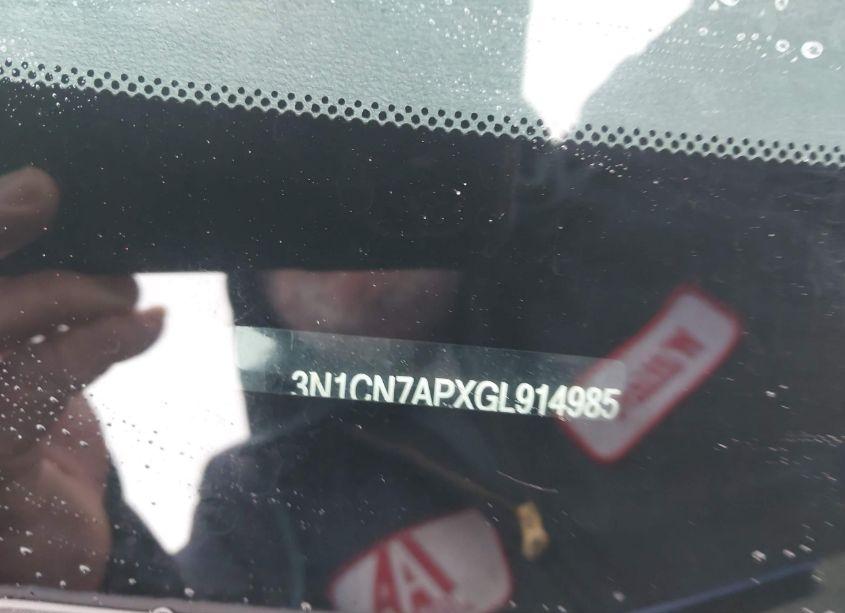 Photo 9 of 2016 Nissan Versa 1.6 S+ (VIN 3N1CN7APXGL914985)