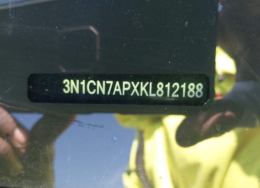 Photo 9 of 2019 Nissan Versa 1.6 S+ (VIN 3N1CN7APXKL812188)