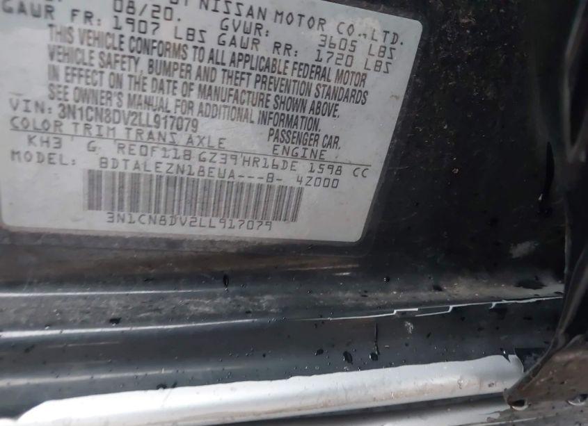 Photo 9 of 2020 Nissan Versa S XTRONIC CVT (VIN 3N1CN8DV2LL917079)