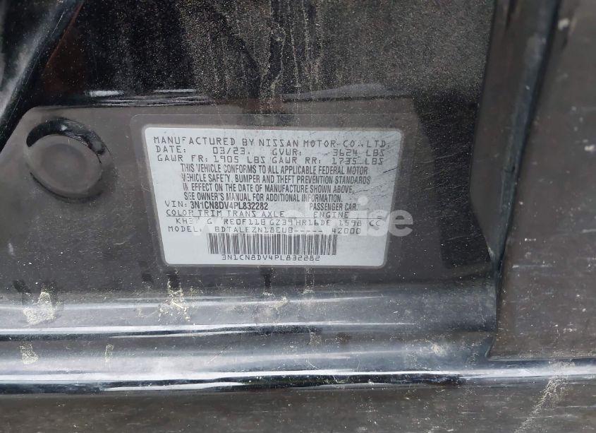 Photo 9 of 2023 Nissan Versa 1.6 S XTRONIC CVT (VIN 3N1CN8DV4PL832282)