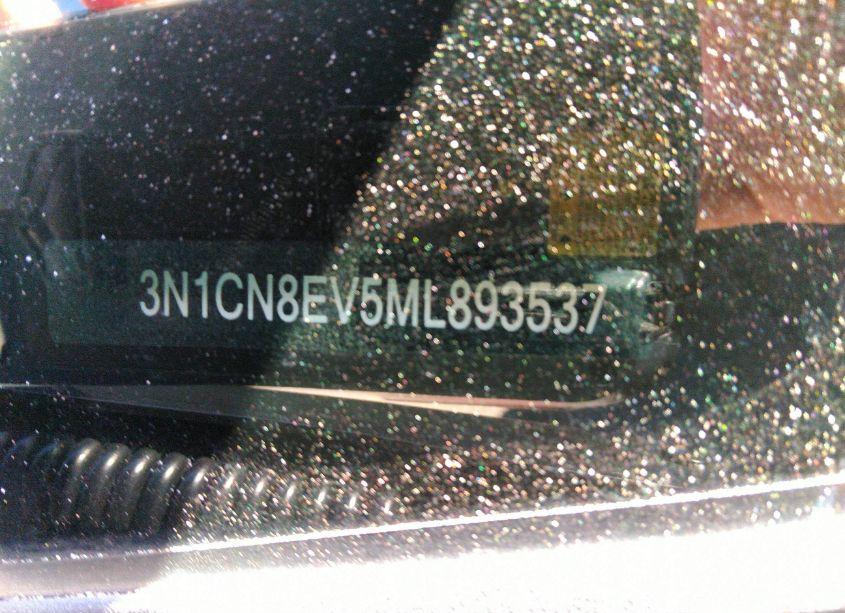 Photo 9 of 2021 Nissan Versa SV XTRONIC CVT (VIN 3N1CN8EV5ML893537)