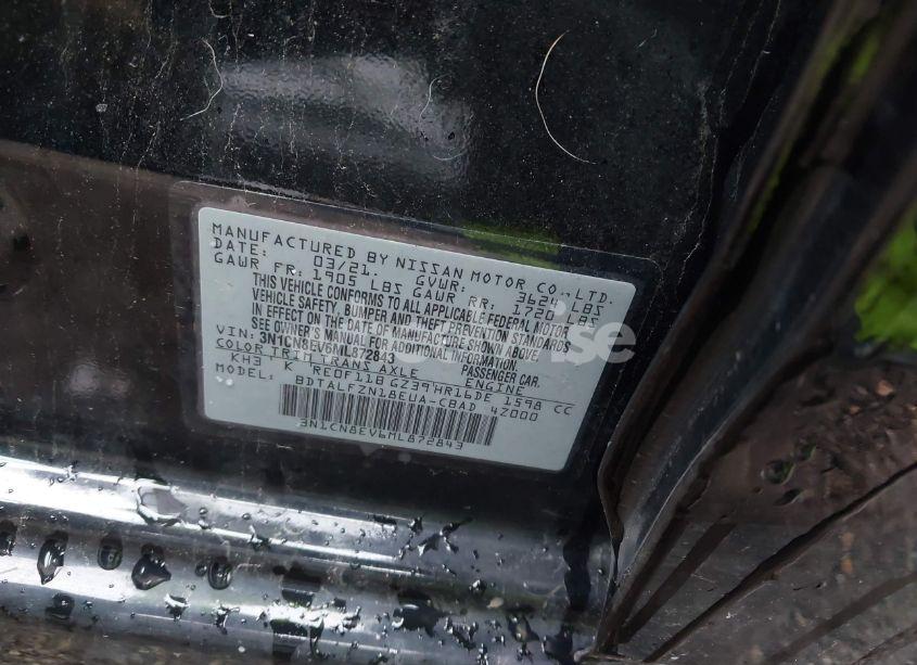 Photo 9 of 2021 Nissan Versa SV XTRONIC CVT (VIN 3N1CN8EV6ML872843)