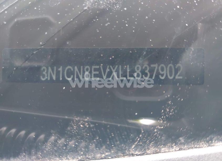 Photo 9 of 2020 Nissan Versa SV XTRONIC CVT (VIN 3N1CN8EVXLL837902)