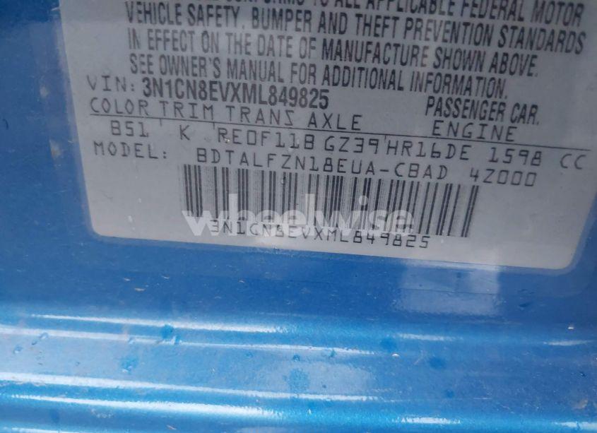 Photo 9 of 2021 Nissan Versa SV XTRONIC CVT (VIN 3N1CN8EVXML849825)