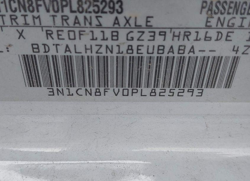 Photo 9 of 2023 Nissan Versa 1.6 SR XTRONIC CVT (VIN 3N1CN8FV0PL825293)