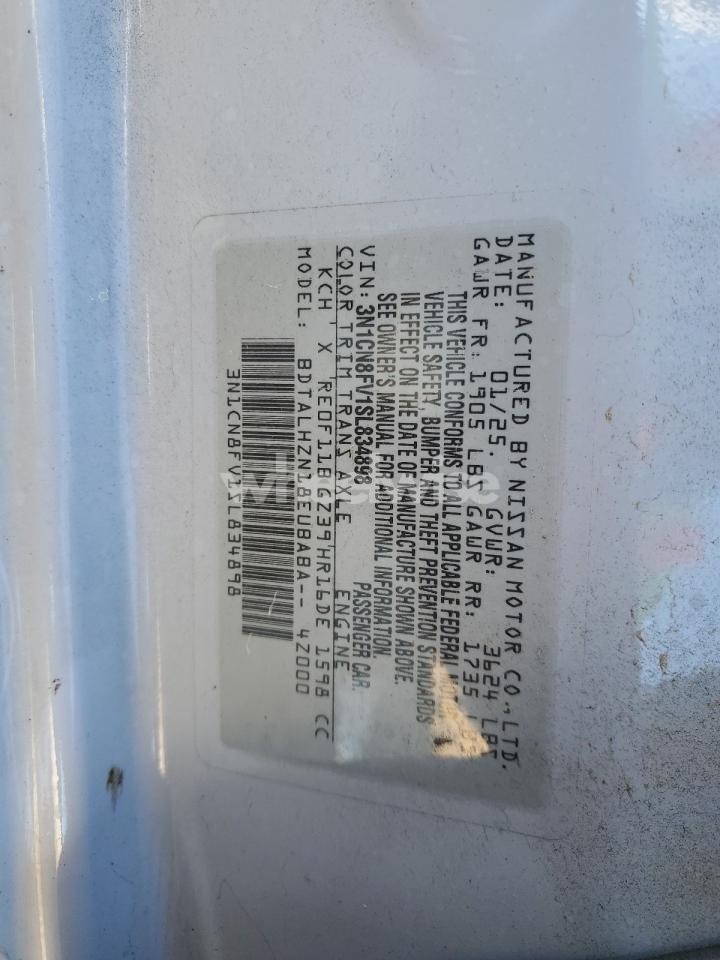 Photo 12 of 2025 NISSAN VERSA SR N/A (VIN 3N1CN8FV1SL834898)