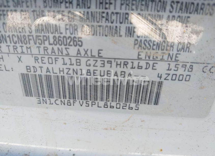 Photo 9 of 2023 Nissan Versa 1.6 SR XTRONIC CVT (VIN 3N1CN8FV5PL860265)