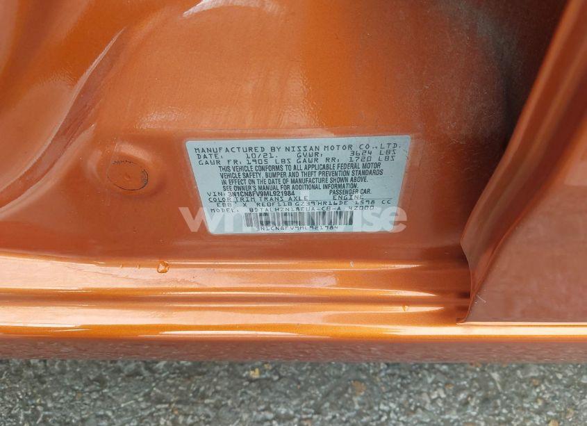 Photo 9 of 2021 Nissan Versa (VIN 3N1CN8FV9ML921984)