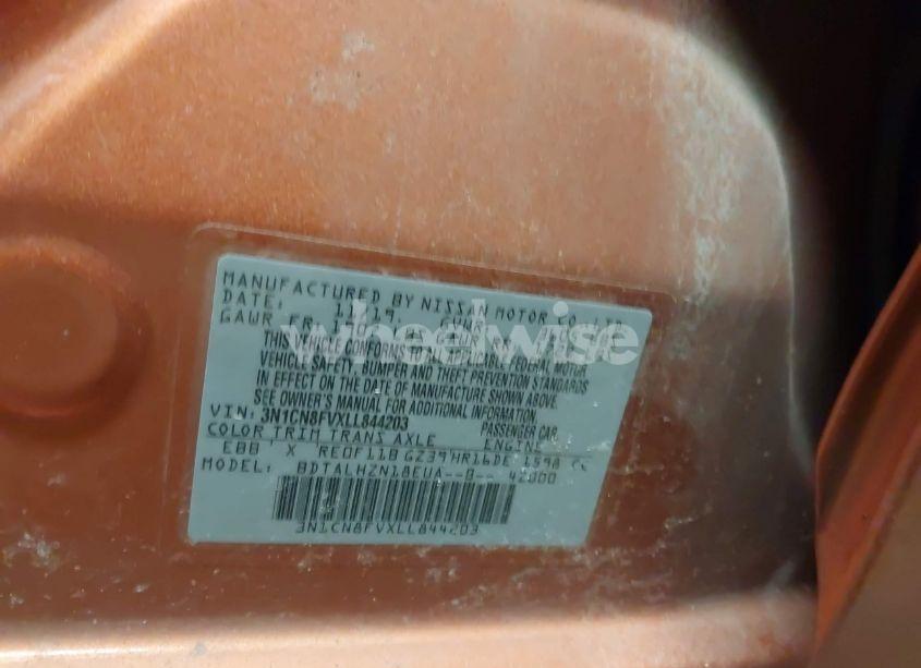 Photo 9 of 2020 Nissan Versa SR XTRONIC CVT (VIN 3N1CN8FVXLL844203)